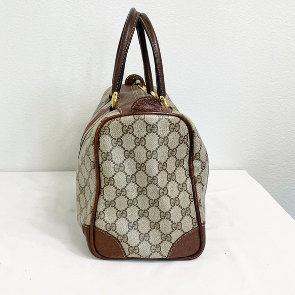 Gucci 1980’s Vintage Boston Bag Satchel Monogram - Picture 4 of 10